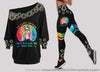 Pride Gift For LGBT Gift For Hippie LGBT Pride Girl Im Blunt Because God Rolled Me That Way Off Shoulder Long Sleeves Top and Leggings Set