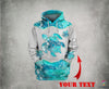 Gift For Turtle Lover Blue Ocean Diamond Turtle Personalized Unisex Hoodie LN