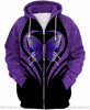 Gift For Butterfly Lover Purple Butterfly Butterfly Print Multi Types Pullover Zipup Fleece Hoodie Long Sleeve Shirt Unisex Size PB
