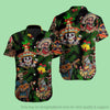 Skull Gift Skull Xmas Christmas Short Sleeves Button Shirt LH