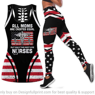 Gifts For Nurses Gift For Mom All Moms Are Created Equal But Only The Best Are Nurses Tank Top and Leggings Set