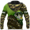Fishing Gifts Fishing Gifts Kiss My Bass Camo Personalized Unisex Hoodie HG