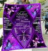 Gift For Butterfly Lover Butterfly Love Never Dies Sherpa and Quilt Blanket LN Memorial Gifts