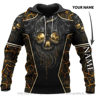 Skull Gift New Yellow Eyes Skull Lava Personalized Unisex Hoodie HG