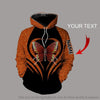 Gift For Butterfly Lover Orange Butterfly Personalized Unisex Hoodie Memorial Gifts