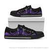 Gift For Butterfly Lover Purple Butterfly Low Top Shoes PB Memorial Gifts