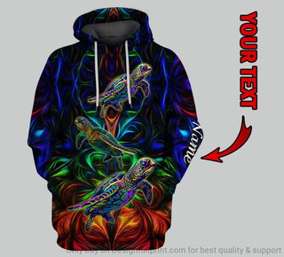 Gift For Turtle Lover Colorful Turtle Personalized Unisex Hoodie HG