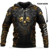 Skull Gift Yellow Eyes Skull Lava New Pattern Personalized Unisex Hoodie HG
