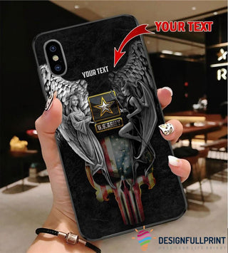 Skull Gift Gift For Army Angels and Demons Army Skull Face Personalized Phone Case HG