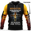 Personalized Minister Because Hardcore Devil Stomping Ninja Is Not An Official Job Tittle Lion US Unisex Hoodie