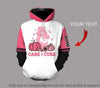 Multicolor Care And Cure Bear Cancer Personalized Unisex Hoodie Care Bears Cancer Awareness Hoodie