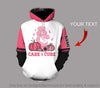 Personalized Breast Cancer Bear US Unisex Hoodie