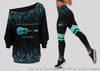 Gift For Hippie Gift For Music Lover New Let It Be Off Shoulder Long Sleeves Top and Leggings Set