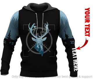 Gift For Hunting Lover Deer Hunting Personalized US Unisex Hoodie