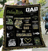 Fishing Gifts Gift For Dad Fishing Dad Like A Normal Dad But Cooler Sherpa Blanket And Quilt HG