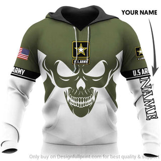 Gift For Army Personalized Army White Unisex Size Hoodie