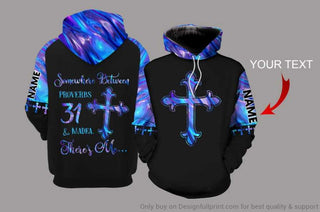 Personalized Somewhere Between Proverbs 31 And Madea Theres Me Unisex Hoodie