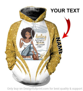 Black Pride Darling Dont Forget To Fall In Love With Yourself First Personalized Unisex Hoodie Black And Proud 365