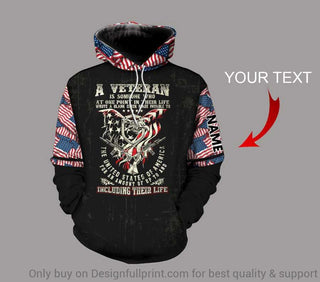 Gift For Veteran Lover A Veteran Wrote A Blank Check Made Payable To The US Personalized US Unisex Hoodie