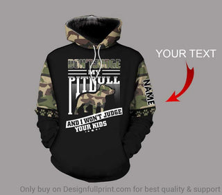 Dont Judge My Pitbull Personalized US Unisex Hoodie Gifts For Dog Lovers