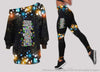 Dasher Dancer Prancer Vixen Moscato Vodka Tequila Blitzen Off Shoulder Long Sleeves Top and Leggings Set