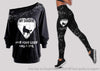 My Shadow Has Four Legs And A Tail Off Shoulder Long Sleeve Top and Leggings Set Gifts For Dog Lovers
