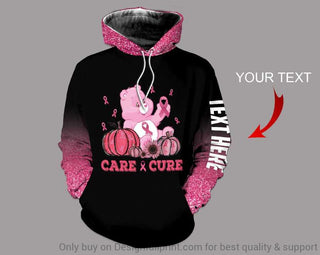 Care And Cure Pink Bear Personalized US Unisex Hoodie