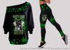 Dont Care Meow Off Shoulder Long Sleeves Top and Leggings Set