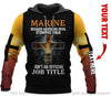 Marine Because Hardcore Devil Stomping Ninja Isnt An Official Job Title Personalized US Unisex Size Hoodie