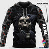 Skull Gift Red Eyes Screaming Skull Multi Types Personalisierter Pullover Hoodie mit Reißverschluss, Langarmhemd und Langmantel Unisex Größe SK Sweatshirt Hoodie