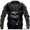Skull Gift Red Eyes Screaming Skull Multi Types Personalisierter Pullover Hoodie mit Reißverschluss, Langarmhemd und Langmantel Unisex Größe SK Sweatshirt Hoodie