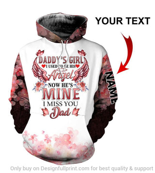 Gift For Dad Daddys Girl Personalized Unisex Hoodie
