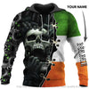 Skull Gift Irish Shop Irish Green Eyes Screaming Skull Personalized Unisex Hoodie