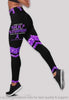 Fibromyalgia Awareness Looks Can Be Deceiving Purple High Waisted Leggings