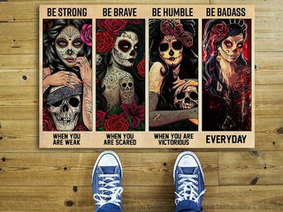 Skull Gift Tattoo Skull Girls Doormat LN