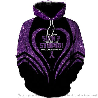 Alzheimer Epilepsy Pancreatic Cancer Domestic Violence Fibromyalgia Lupus Sarcoidosis ADHD Hospice Pulmonary Hypertension Awareness US Unisex Size Hoodie