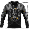 Skull Gift Eagle Wing With Skull Face Personalized Unisex Hoodie LH