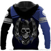 Skull Gift Blue Eagle Wing With Skull Face Personalized Unisex Hoodie LH