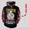 Skull Gift Touch My Wine And I Will Drink It From Your Skull Personalized Unisex Hoodie LH