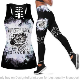 Being A Wife Of A Bad Guy Tough And Crazy Enough Tank Top And Leggings Set