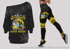 Dolphin You Just Flipped My Witch Switch Off Shoulder Long Sleeves Top and Leggings Set