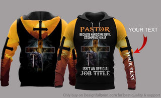 Personalized Pastor Because Hardcore Devil Stomping Ninja Is Not An Official Job Tittle Lion US Unisex Hoodie LN