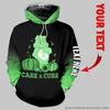 Personalized Green Kidney Cancer Green Gallbladder and Bile Duct Cancer Mental Health Awareness Childhood Depression Liver Cancer Hoodie