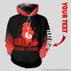 HIV Awareness Blood Cancer Care And Cure Bear Personalized US Unisex Hoodie