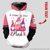 Breast Cancer Gnomies In October We Wear Pink Personalized US Unisex Hoodie
