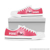 In October We Wear Pink Breast Cancer Bear Low Top Canvas Shoes