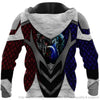 Gift For Wolf Lover Gift For Dragon Lover Wolf Dragon Red And Blue Color Personalized Unisex Hoodie LN