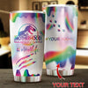 Gift For Mom Dinosaur Motherhood Personalized Tumbler LH