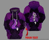 Purple Fox Henna Personalized Pullover Hoodie US Unisex Size HG