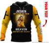 Gift For Christian Personalized Jesus Because Of Him Heaven Knows My Name US Unisex Hoodie HG
